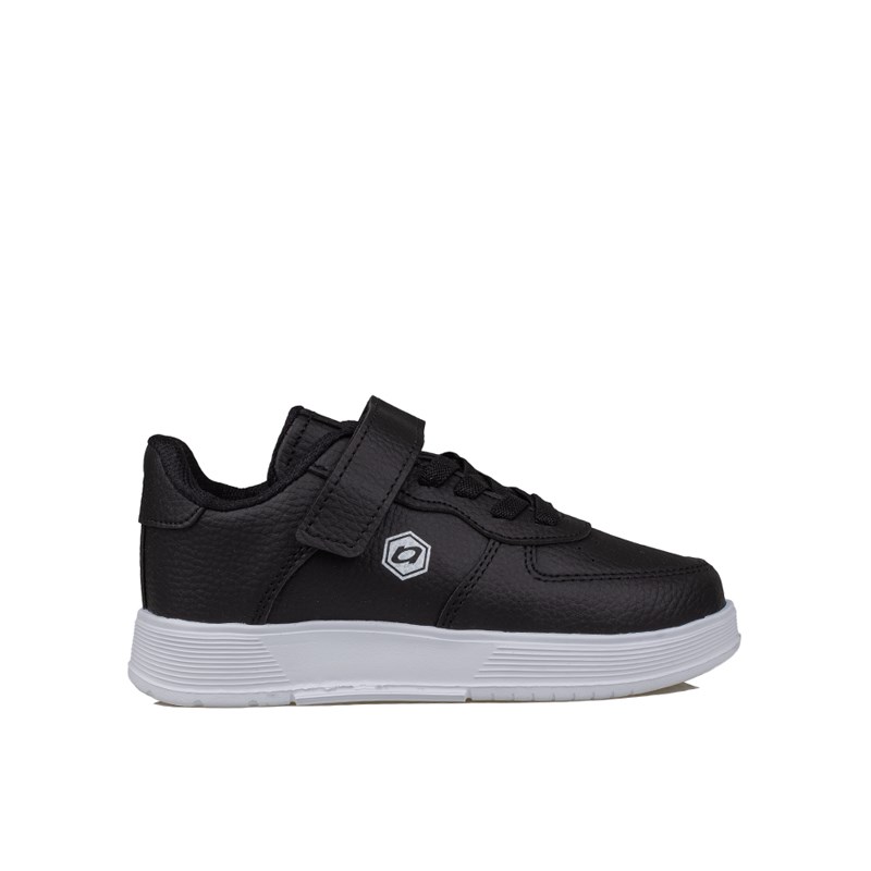 Trend Adımlar Siyah-Beyaz  Unisex Çocuk Cırt Cırtlı Günlük Sneaker