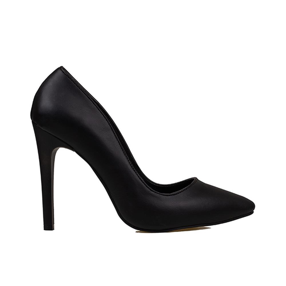 Trend Adımlar Siyah  Kadın İnce Topuklu Sivri Burun Stiletto