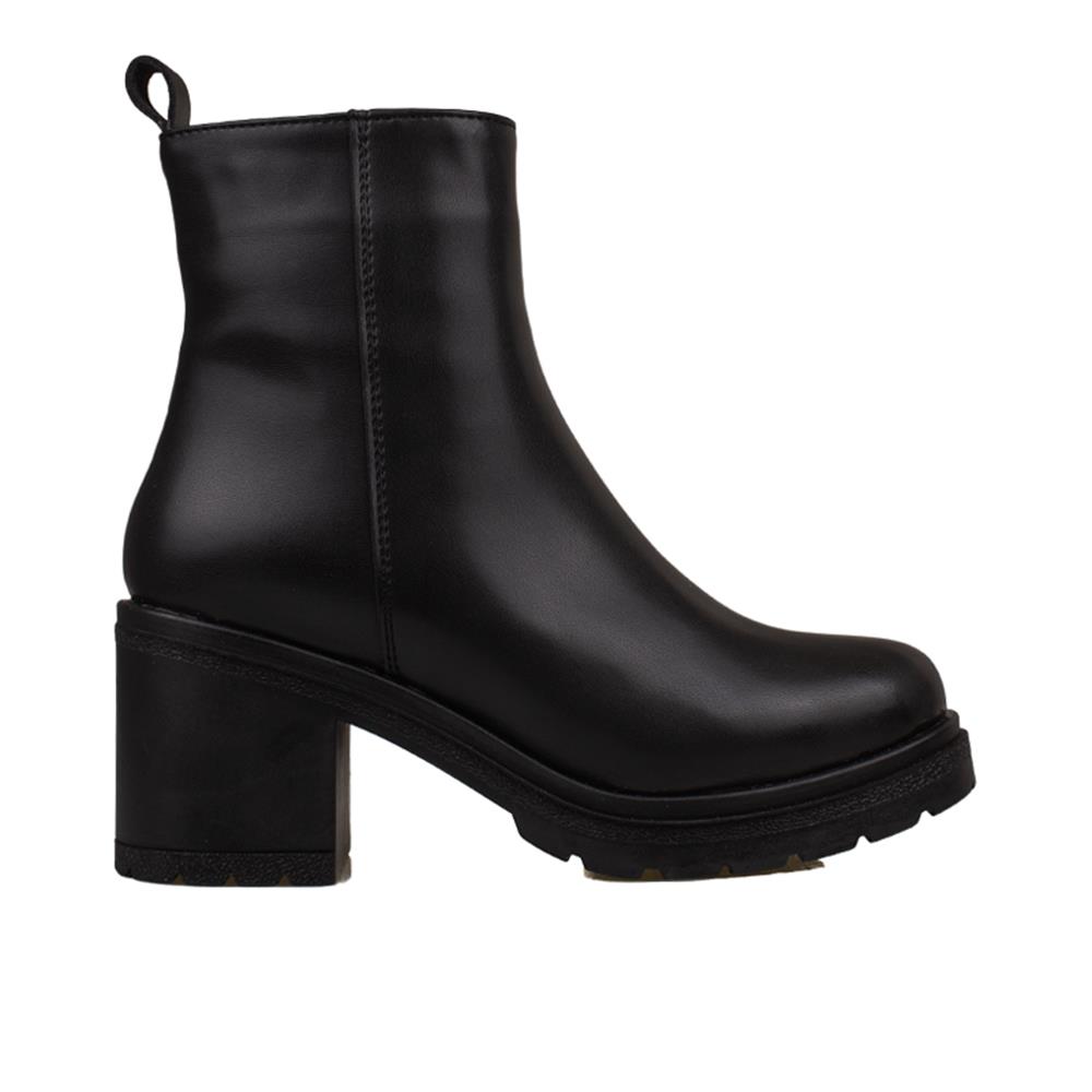 Trend Adımlar Siyah  Kadın Kalın Taban Klasik Tarz Bağcıksız Casual Bot