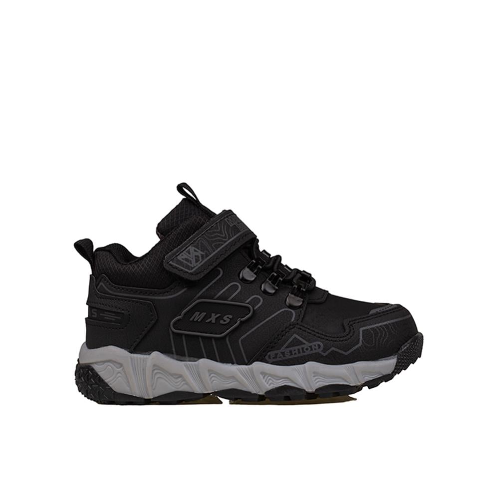 Trend Adımlar Siyah  MX Unisex Çocuk Spor Bot