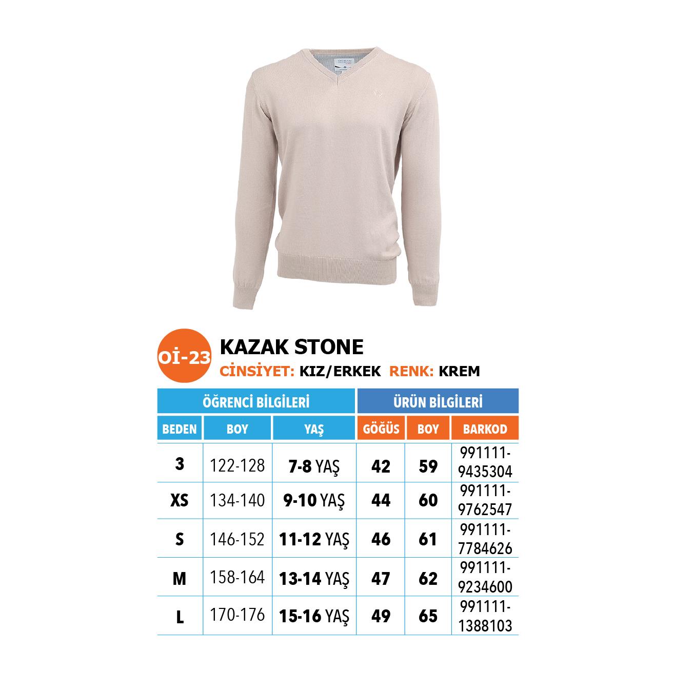 İndirimli Oo/lise Kazak Stone