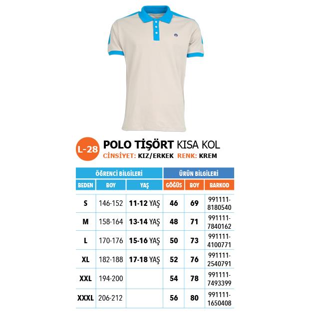 Lise Polo Tişört Kısa Kol