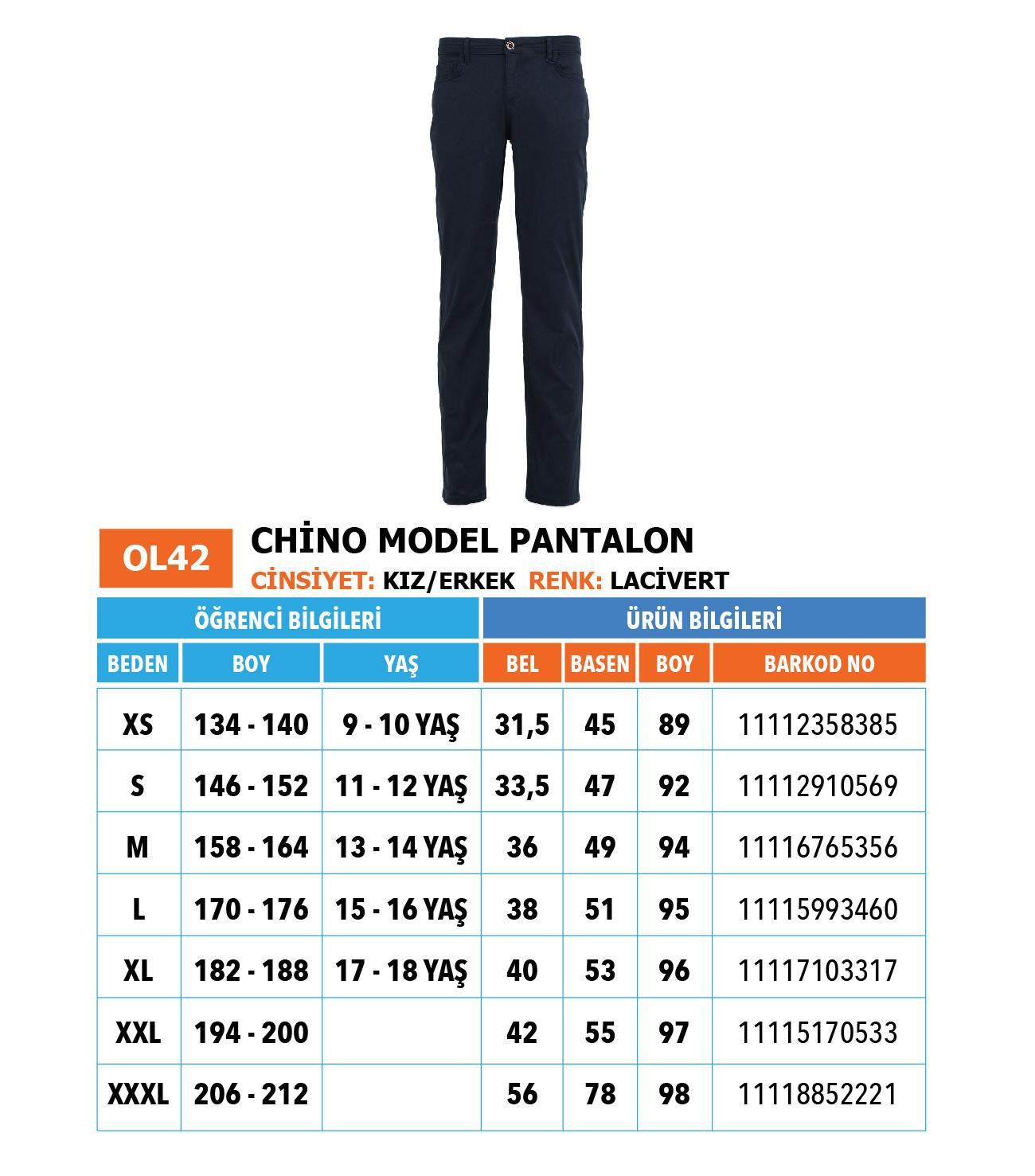 OO/Lise Chino (Model)/ Pantolon/ Lacivert