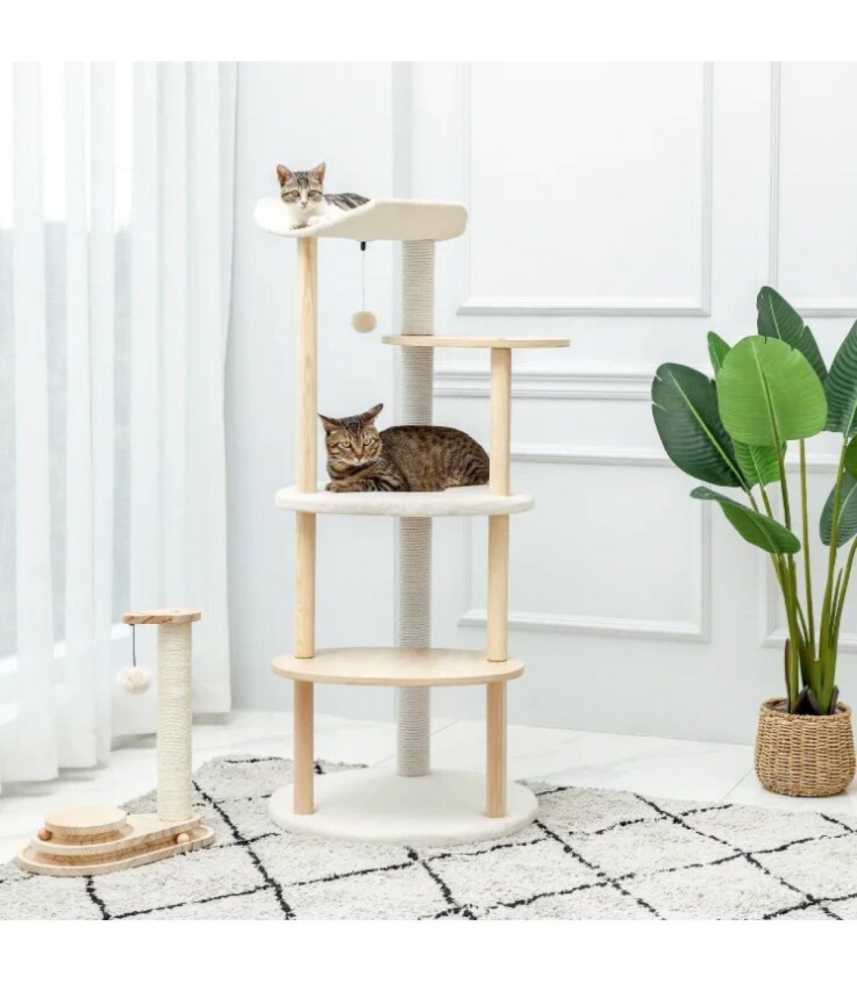 Kedi tırmalama evi, Kedi yuvası, Kedi oyuncak, Kedi yatağı, Kedi evi, Kedi tırmalama BuShop Santorini Serisi
