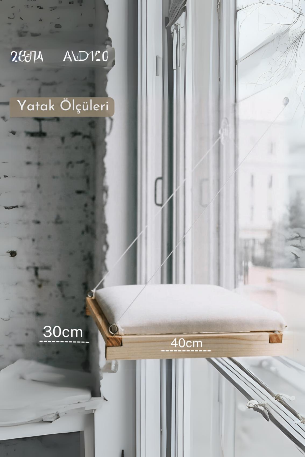  Kedi Yatağı  Cama Asılan ve  Minder Hediyeli (vantuzlu) Pro Serisi BuShop 