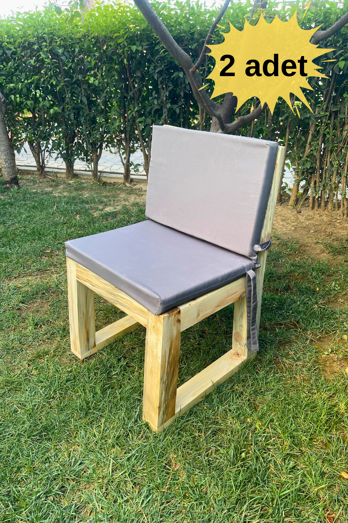 2li Sandalye balkon masa sandalye bahçe mobilyası Bushop Sandalye King Series Antrasit