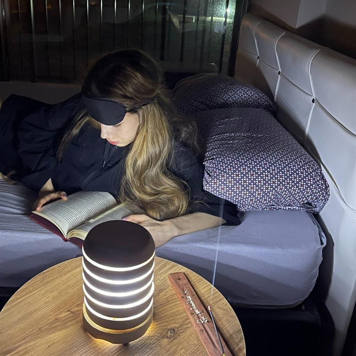 Abajur, Modern Masa Lambası, Okuma Lambası, Ahşap Lamba, Masa Lambası,bohem ışık,Ahşap Led Lamba Sevdikleriniz İçin Eşsiz Bir Hediye