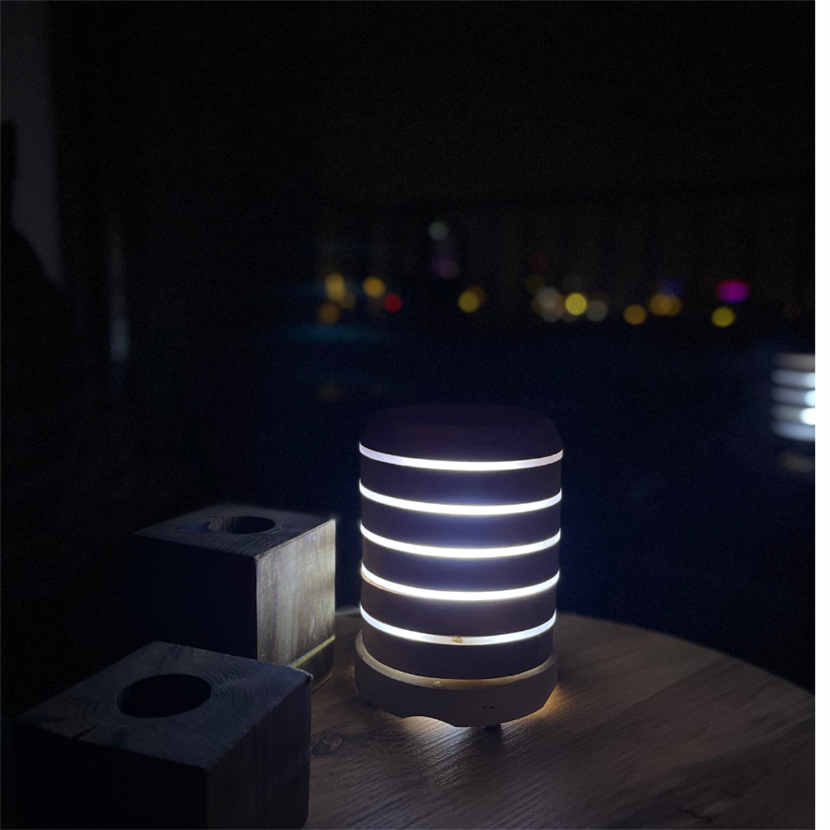 Abajur, Modern Masa Lambası, Okuma Lambası, Ahşap Lamba, Masa Lambası,bohem ışık,Ahşap Led Lamba Sevdikleriniz İçin Eşsiz Bir Hediye