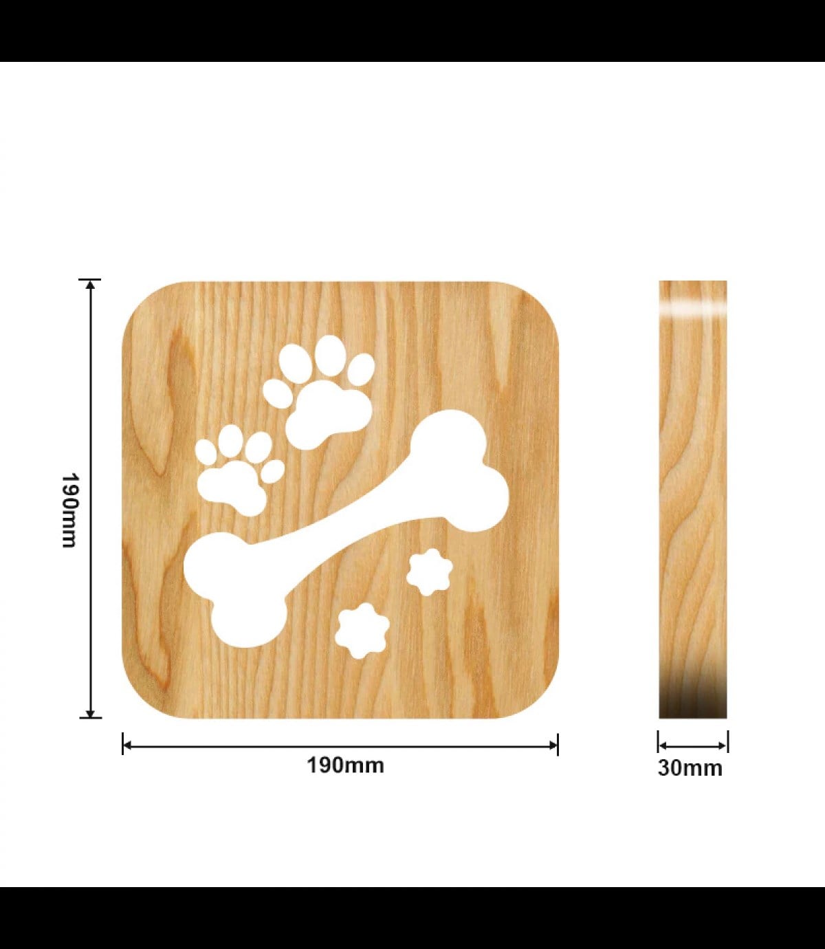 Ahşap 3d yaratıcı led gece lambası, doğal, yenilikçi ofis, ve oda dekoru, Köpek kemiği dekoru