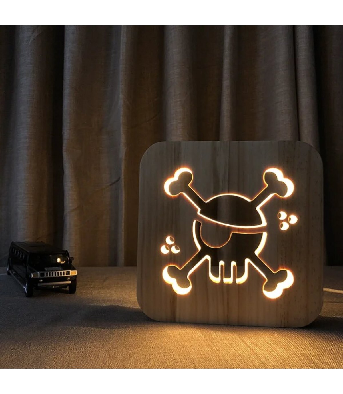 Ahşap 3d yaratıcı led gece lambası, doğal, yenilikçi ofis, ve oda dekoru, jack sparrow, korsan