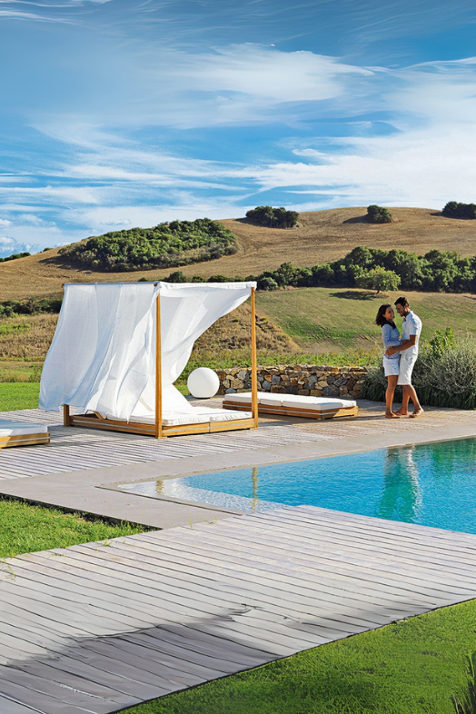 Ahşap Loca Çift kişilik Şezlong  Sicilya serisi loca 