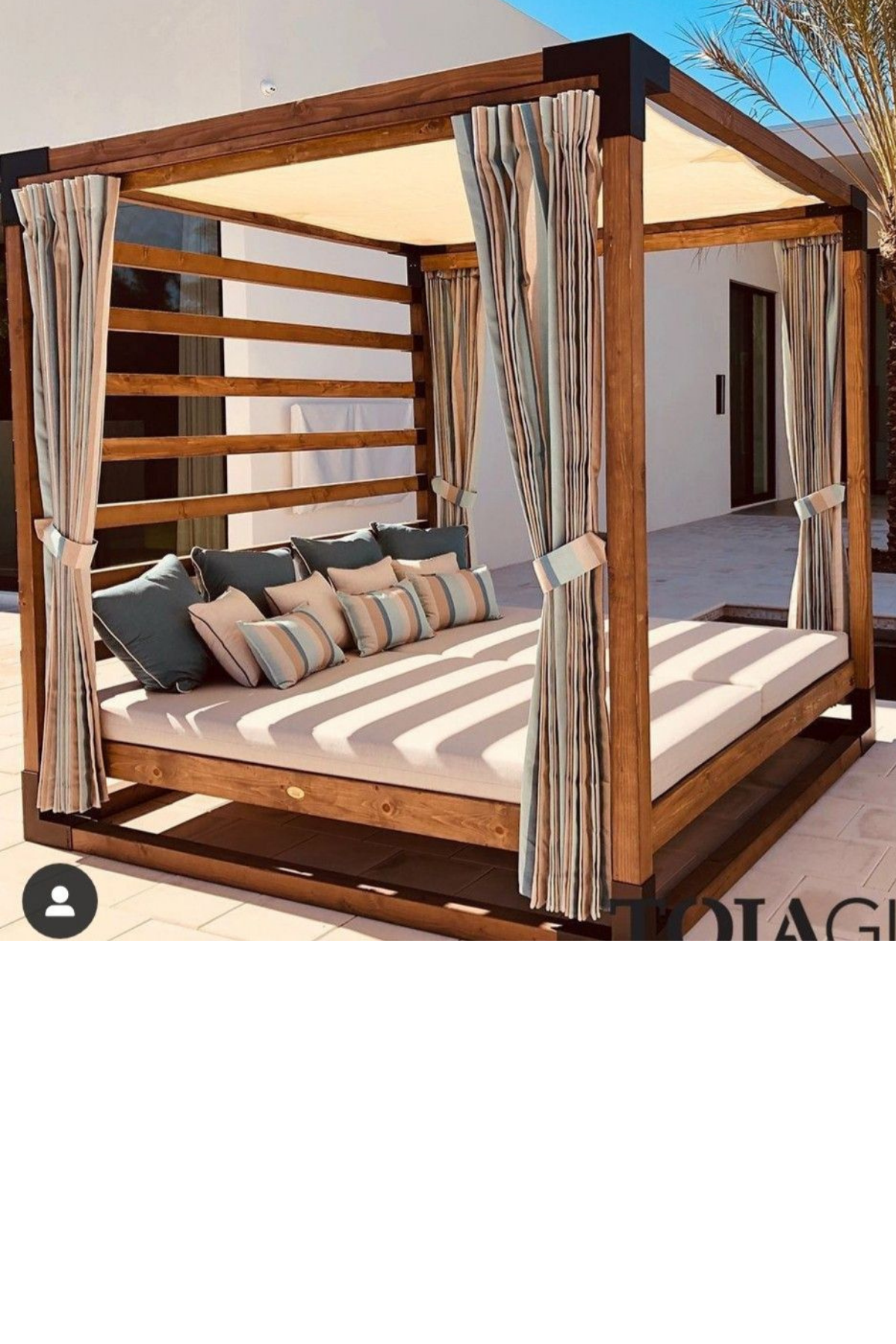 Ahşap Loca Şezlong Santorini Serisi-Ahşap loca - Şezlong ve localar