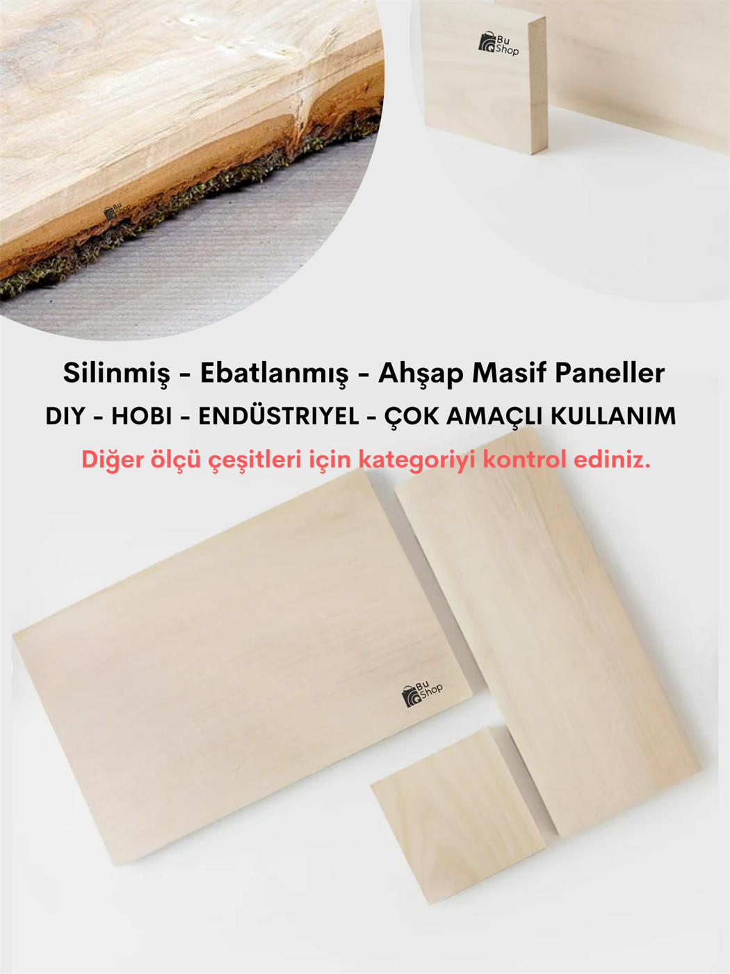 Ahşap Plaka, Ahşap Masif Panel, Ölçü 6x14x2cm (ENxBOYxKALINLIK) Hobi, Dekor, IH