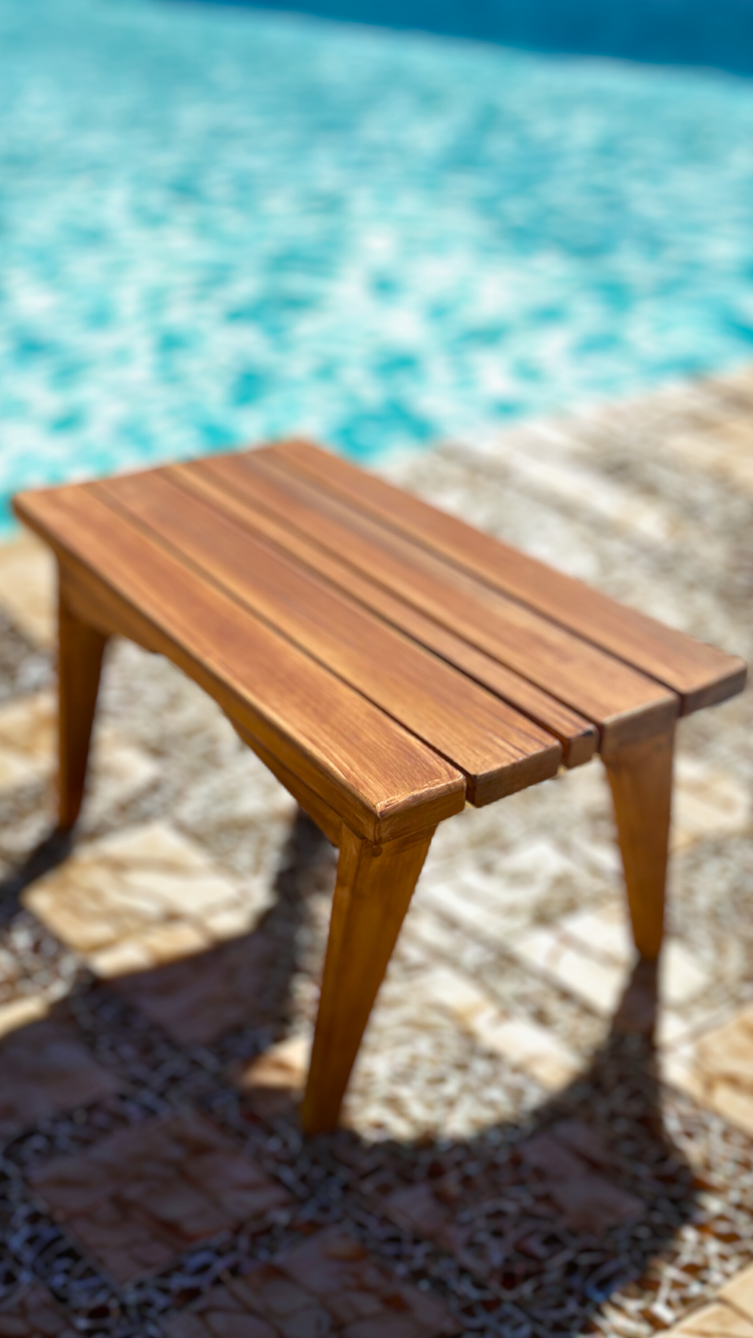 Ahşap sehpa Ahşap Bahçe Sehpası Bushop Elaris Serisi 