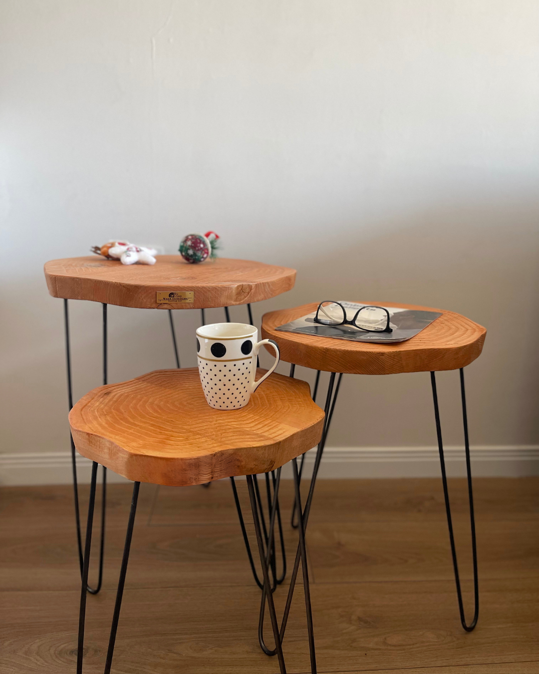 Sehpa Orta Sehpa Bushop Sehpa Modelleri 3lü Set Boho Trio Serisi