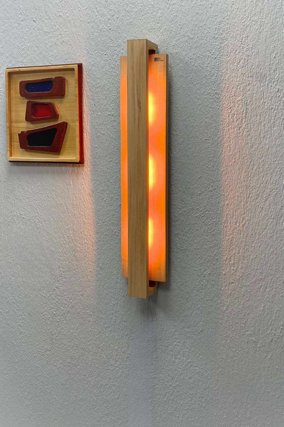 Ahşap aplik lamba 63cm Natural Dekoratif ışık yansıtma Çok Amaçlı Zemin veya Duvar için Gdansk Serisi