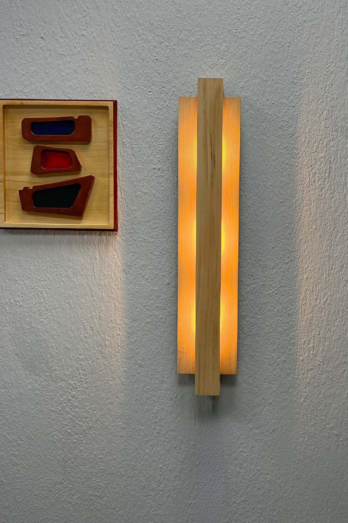 Ahşap aplik lamba 63cm DarkWood Dekoratif ışık yansıtma Çok Amaçlı Zemin veya Duvar için Gdansk Serisi