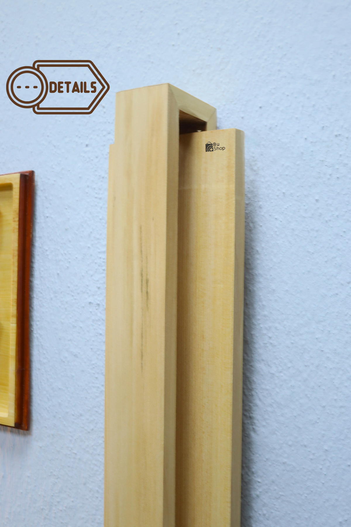 Ahşap aplik lamba 63cm DarkWood Dekoratif ışık yansıtma Çok Amaçlı Zemin veya Duvar için Gdansk Serisi