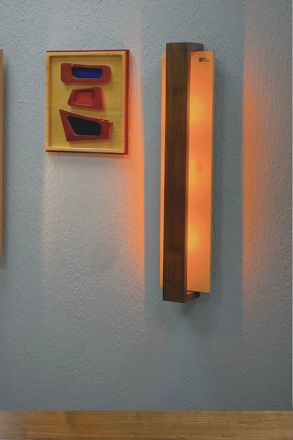 Ahşap aplik lamba 63cm LightWood Dekoratif ışık yansıtma Çok Amaçlı Zemin veya Duvar için Gdansk Serisi