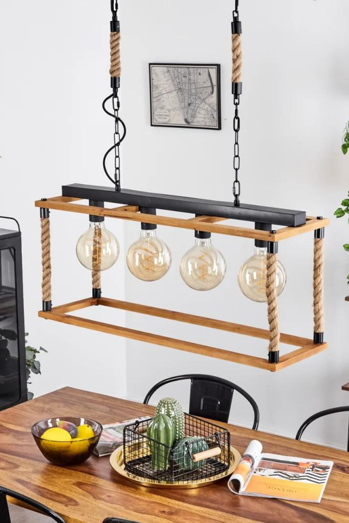 Avize ahşap bohem dizayn sarkıt avize trend bohem serisi 