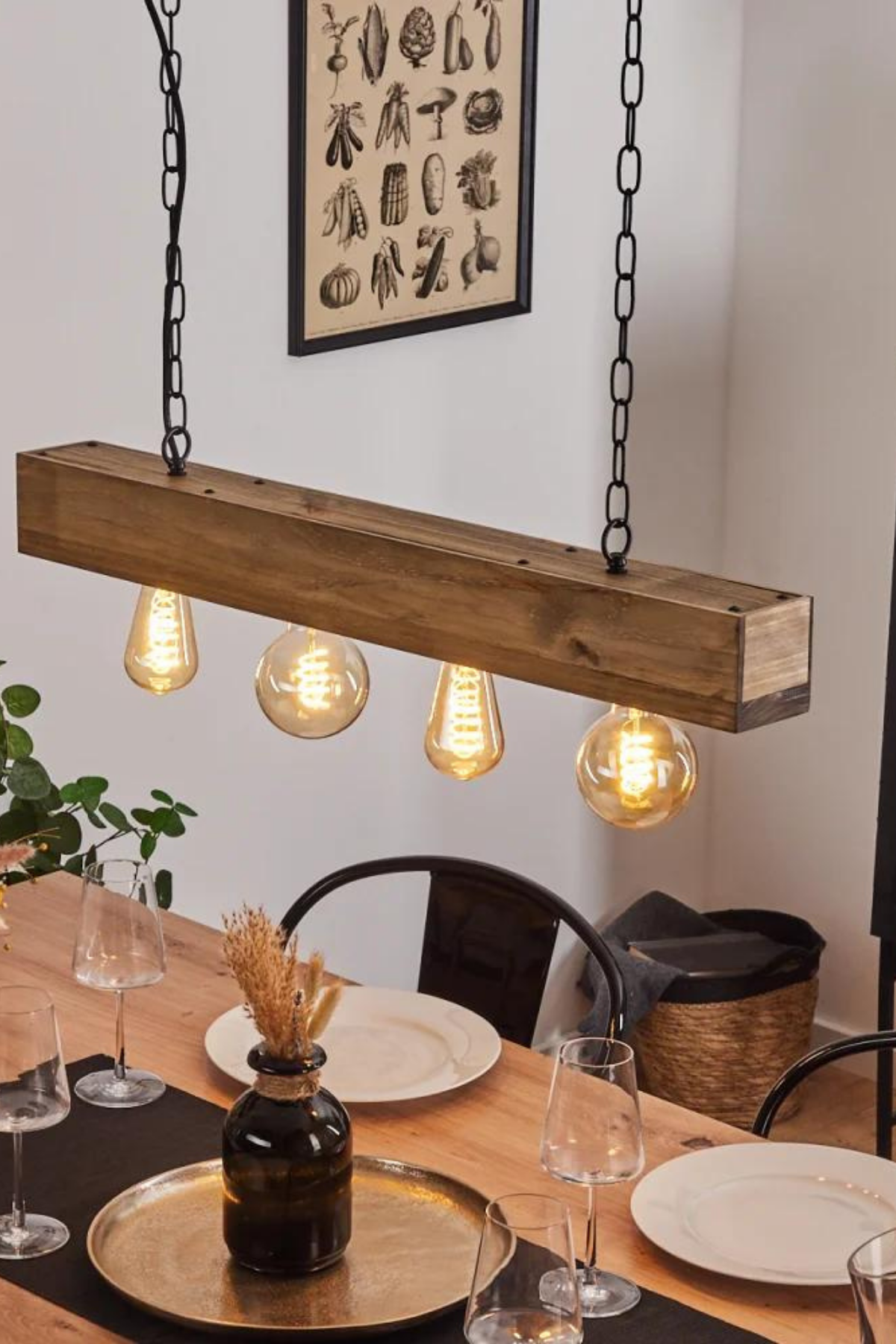 Avize ahşap sarkıt avize bohem dekorasyon iç dizyan bohem serisi 