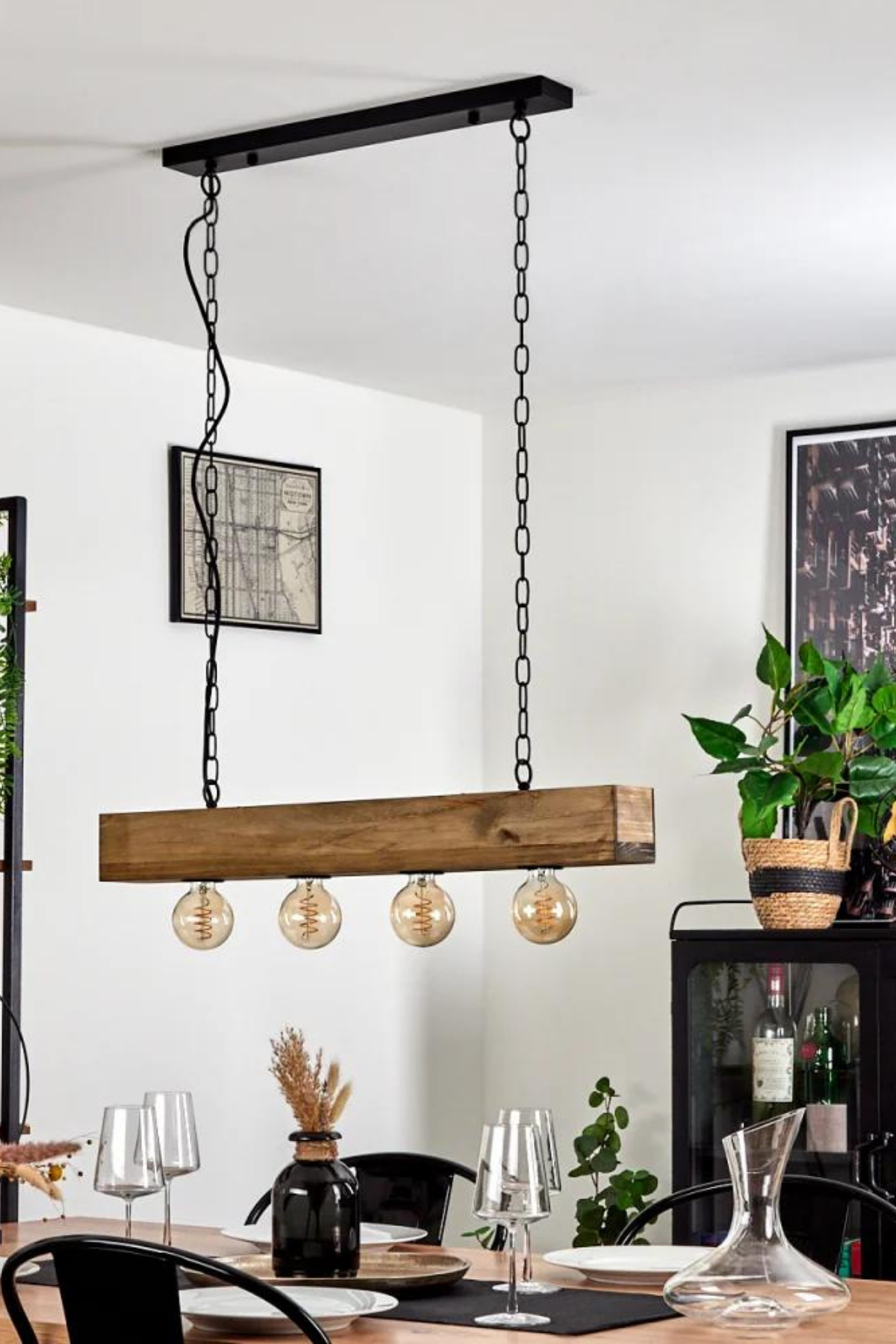 Avize ahşap sarkıt avize bohem dekorasyon iç dizyan bohem serisi 