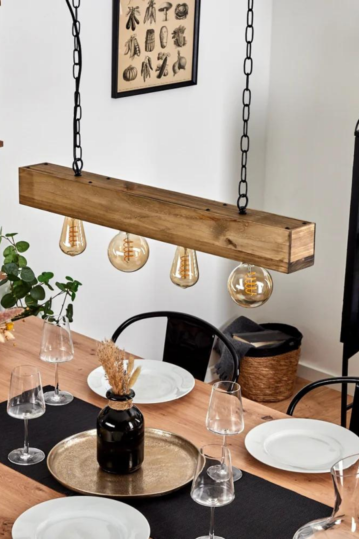 Avize ahşap sarkıt avize bohem dekorasyon iç dizyan bohem serisi 