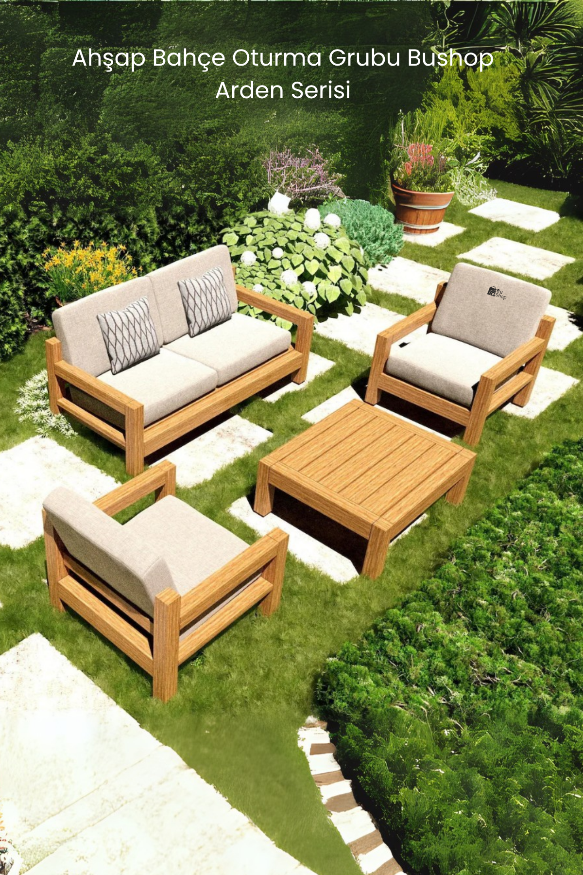 Ahşap Bahçe Oturma Grubu Bahçe & Balkon takımı Arden