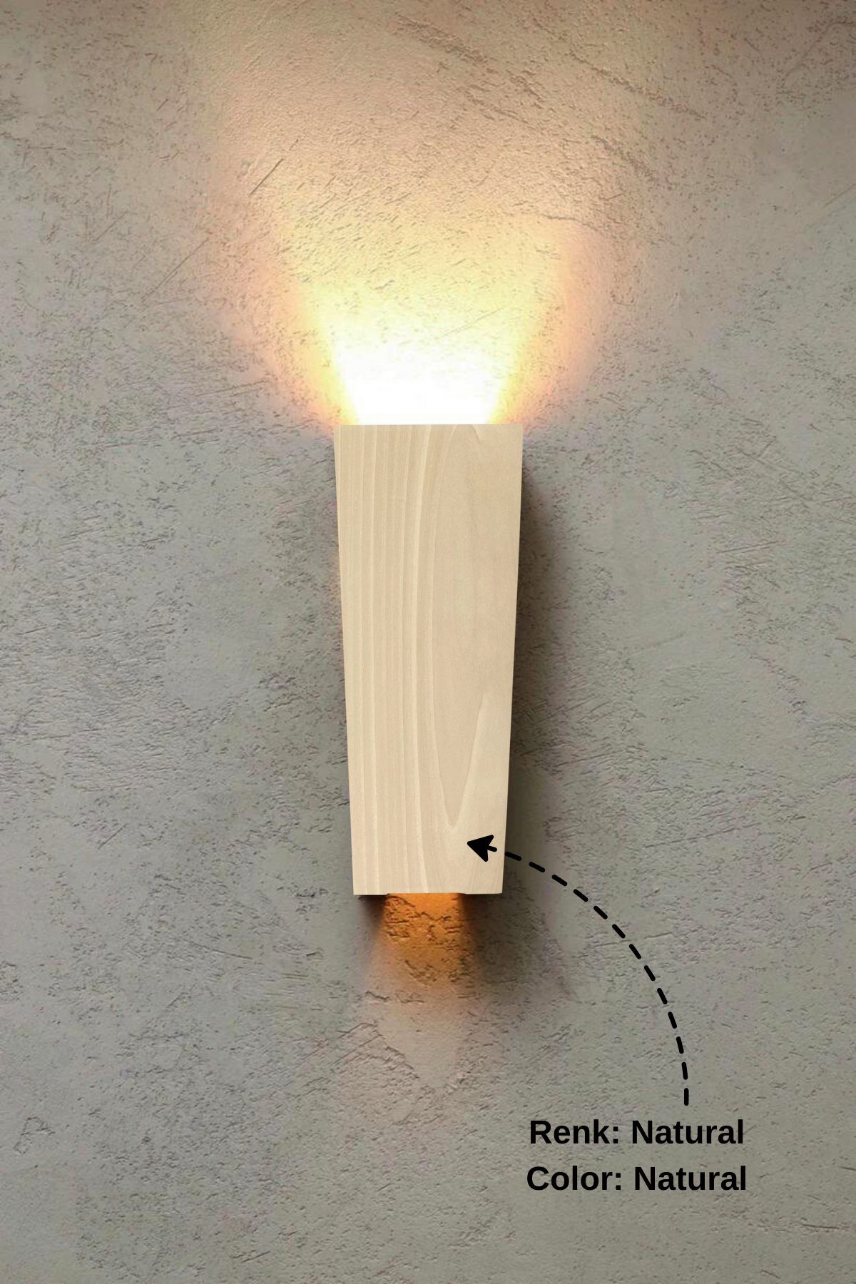 Duvar lambası Aplik Duvar aplikleri Led aplik Rustik duvar aplik Dekoratif duvar aydınlatması Gece lambası BuShop Alaçatı Natural