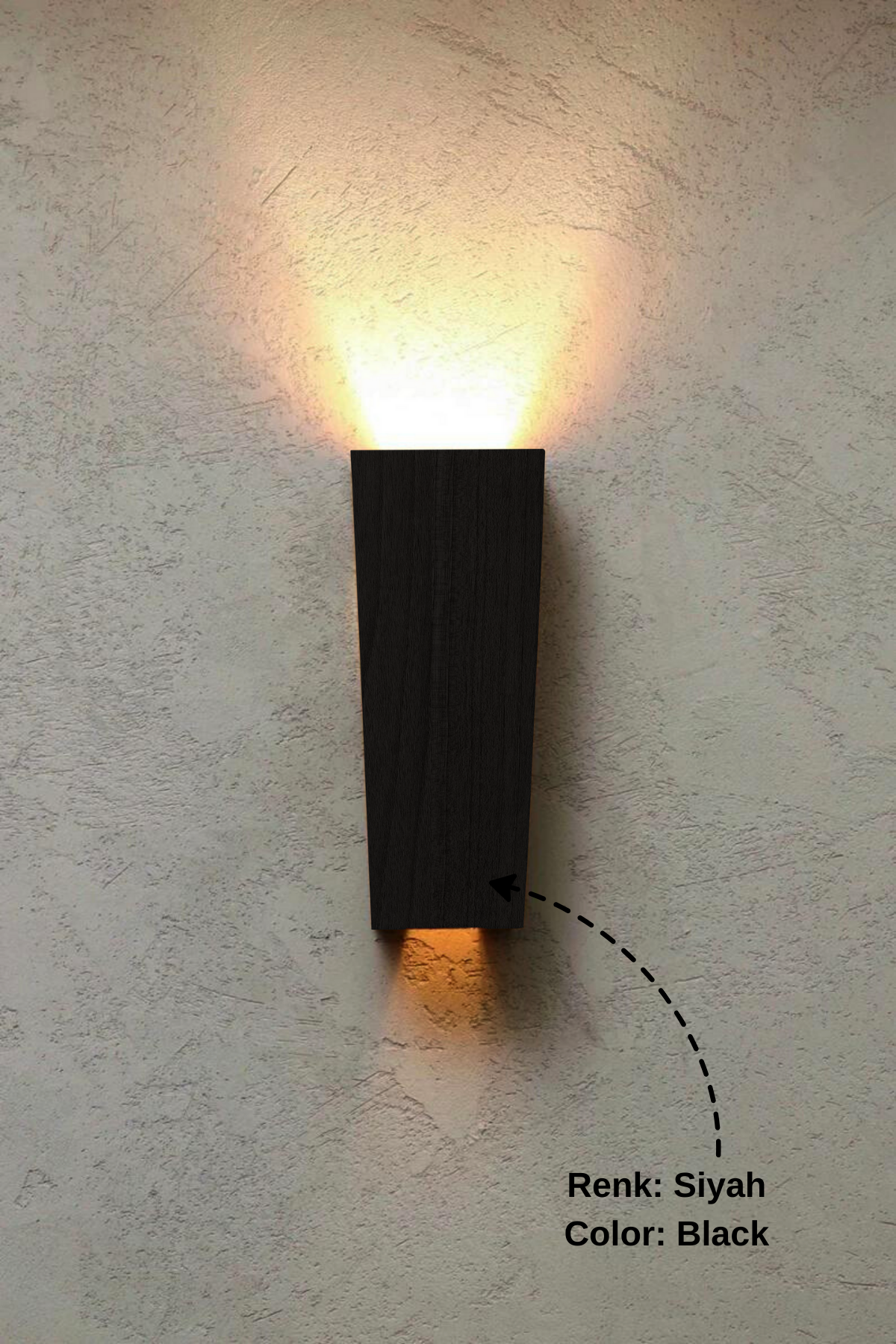 Duvar lambası Aplik Duvar aplikleri Led aplik Rustik duvar aplik Dekoratif duvar aydınlatması Gece lambası BuShop Alaçatı Siyah