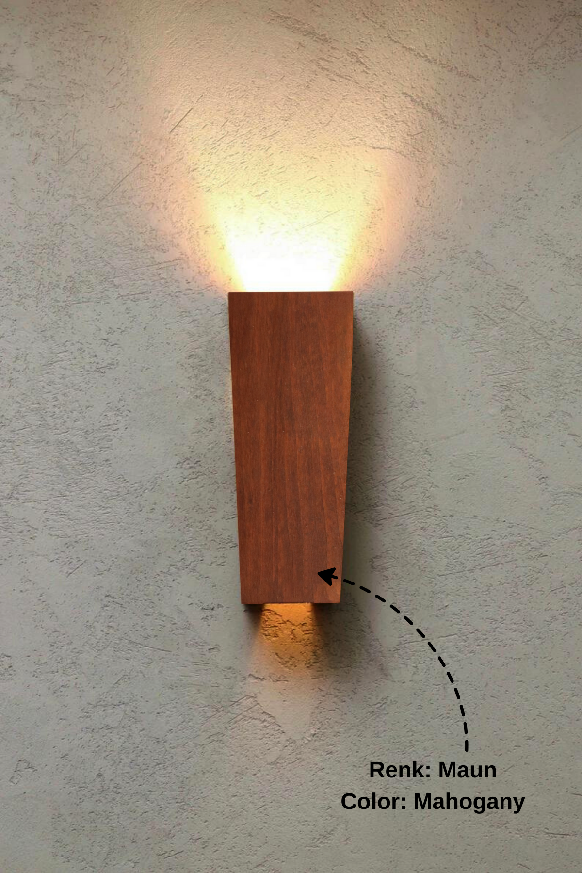 Duvar lambası Aplik Duvar aplikleri Led aplik Rustik duvar aplik Dekoratif duvar aydınlatması Gece lambası BuShop Alaçatı Maun