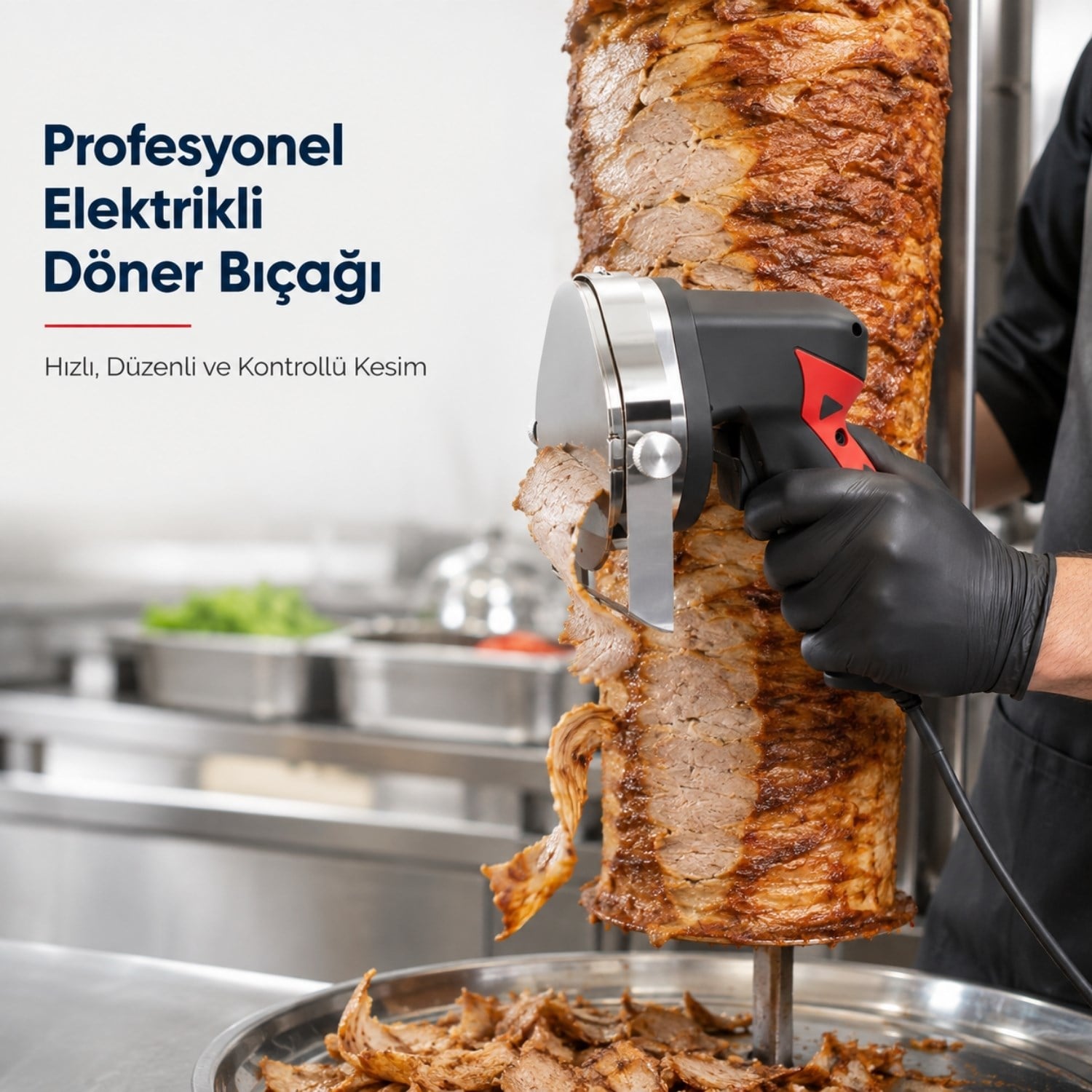 Elektrikli Döner Bıçağı – Profesyonel El Tipi