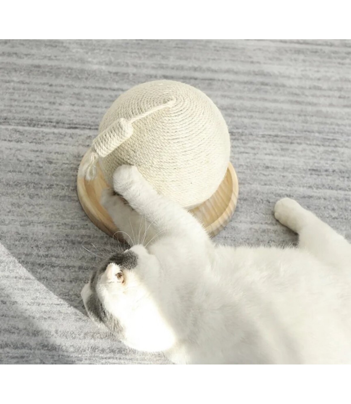 Evcil hayvan pati kaşıma oyuncağı BuShop Tırmanma ipinden hasır top