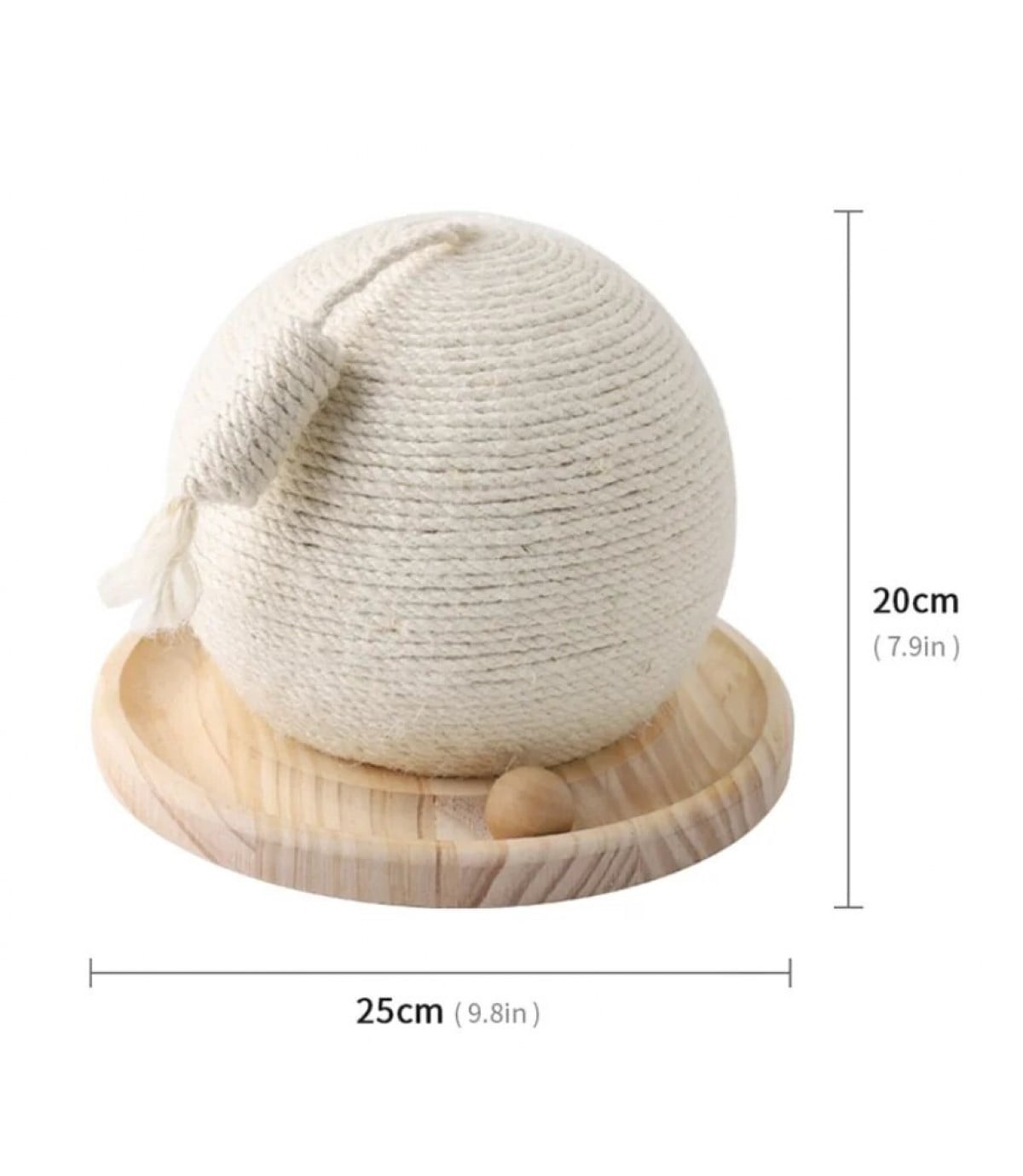 Evcil hayvan pati kaşıma oyuncağı BuShop Tırmanma ipinden hasır top