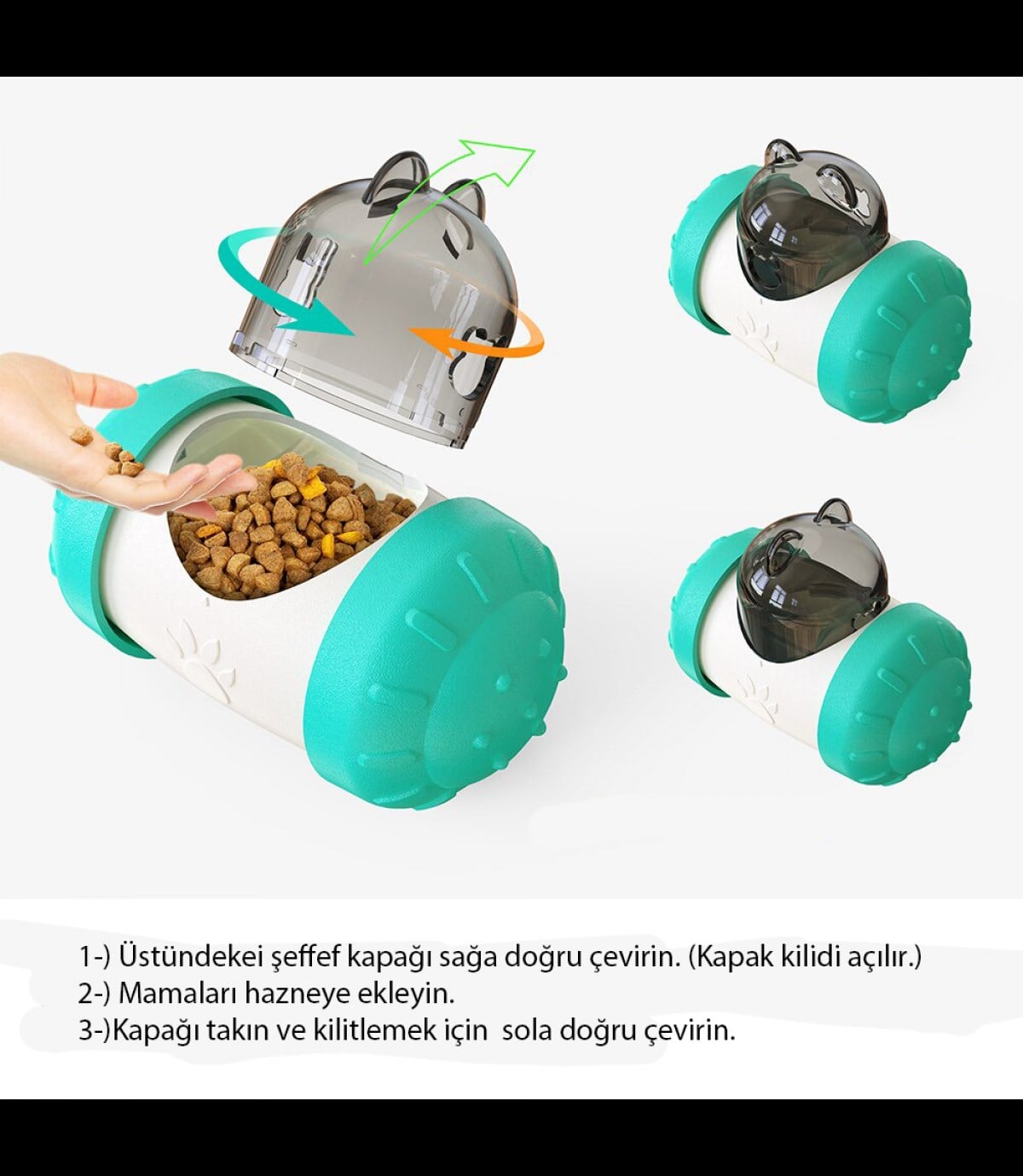 İnteraktif kedi köpek oyuncağı BuShop enerji harcatır  IQ Geliştirir Ödül maması verir  Asla devrilmez 
