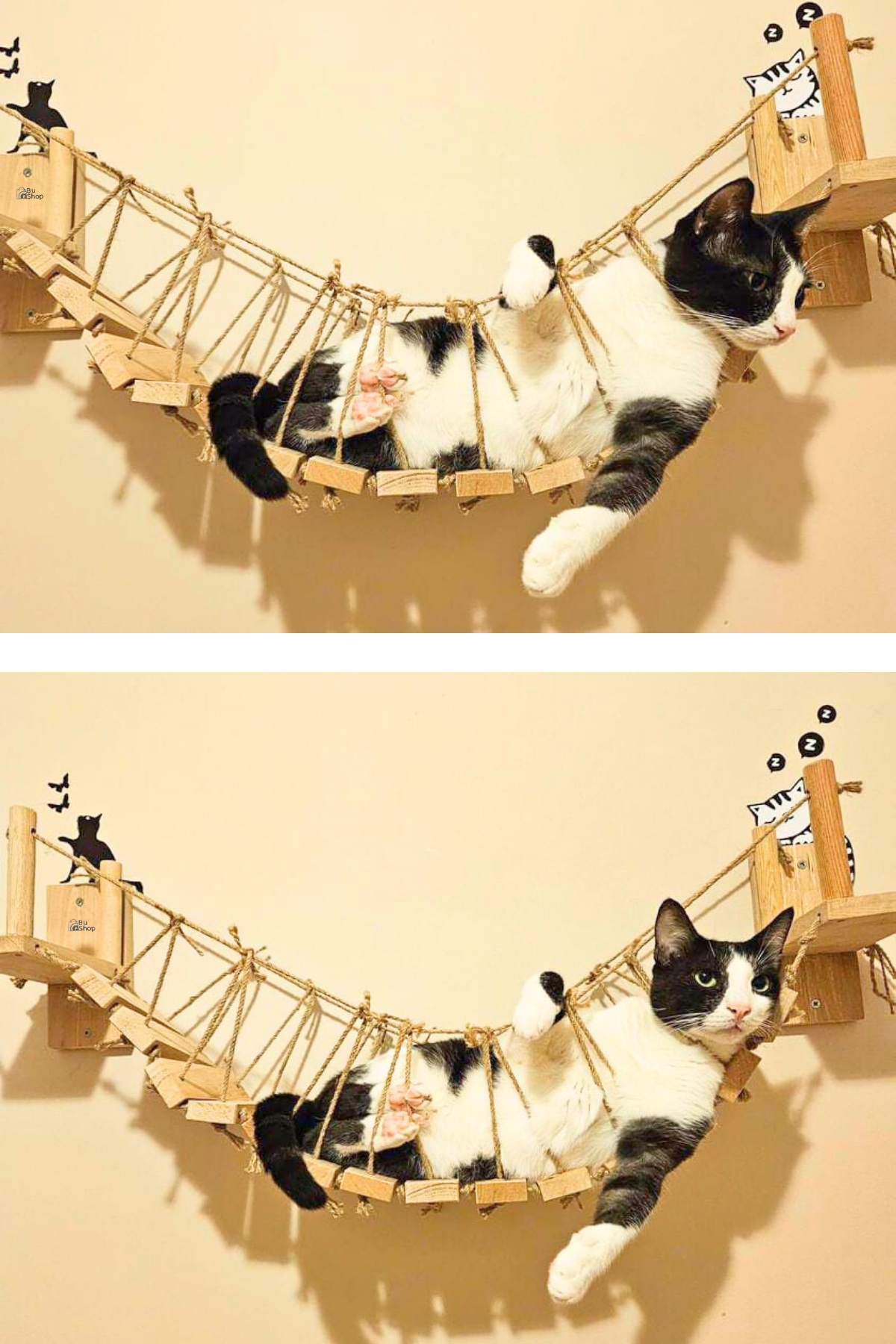 110cm Kedi Duvar Köprüsü, Kedi Yatağı Kedi Tırmalama Kedi Merdiveni BuShop Miyav Köprüsü