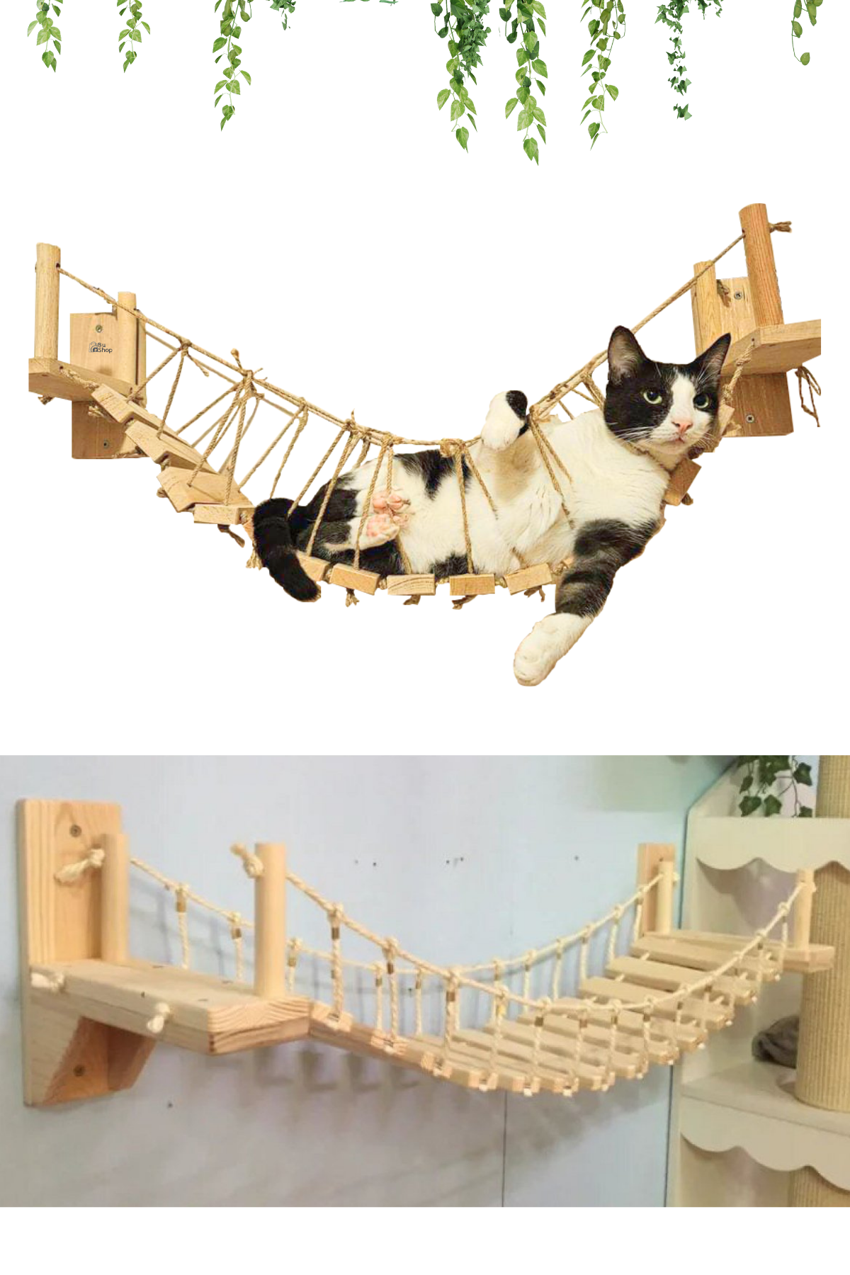 110cm Kedi Duvar Köprüsü, Kedi Yatağı Kedi Tırmalama Kedi Merdiveni BuShop Miyav Köprüsü