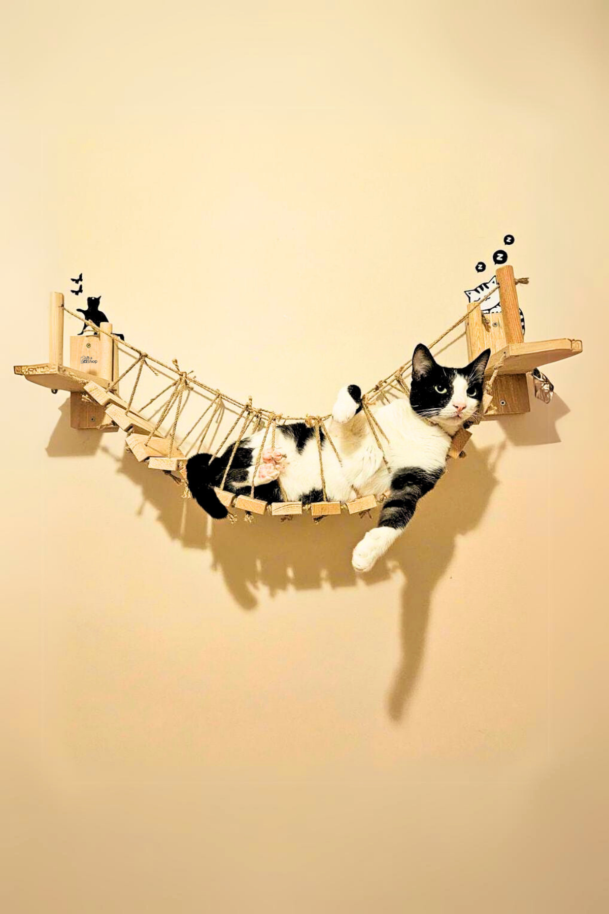 110cm Kedi Duvar Köprüsü, Kedi Yatağı Kedi Tırmalama Kedi Merdiveni BuShop Miyav Köprüsü
