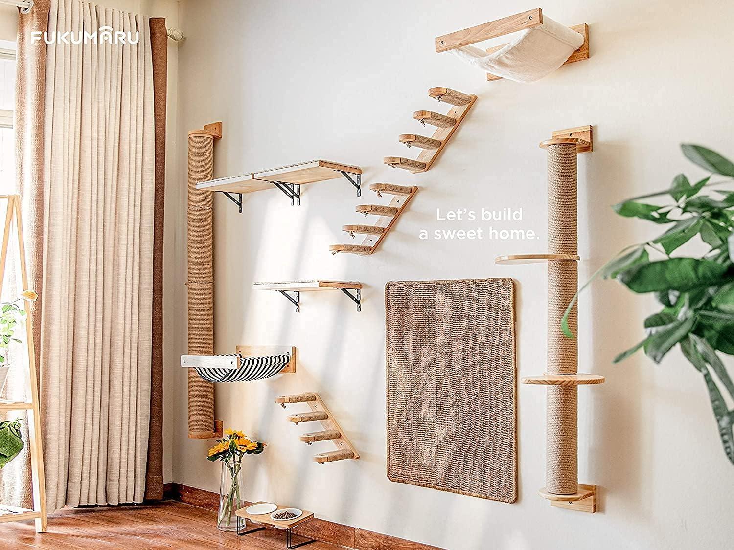 Kedi duvar parkuru Kedi Tırmalama Kedi Parkuru Kedi Evi 12 Parça Patiyol Premium