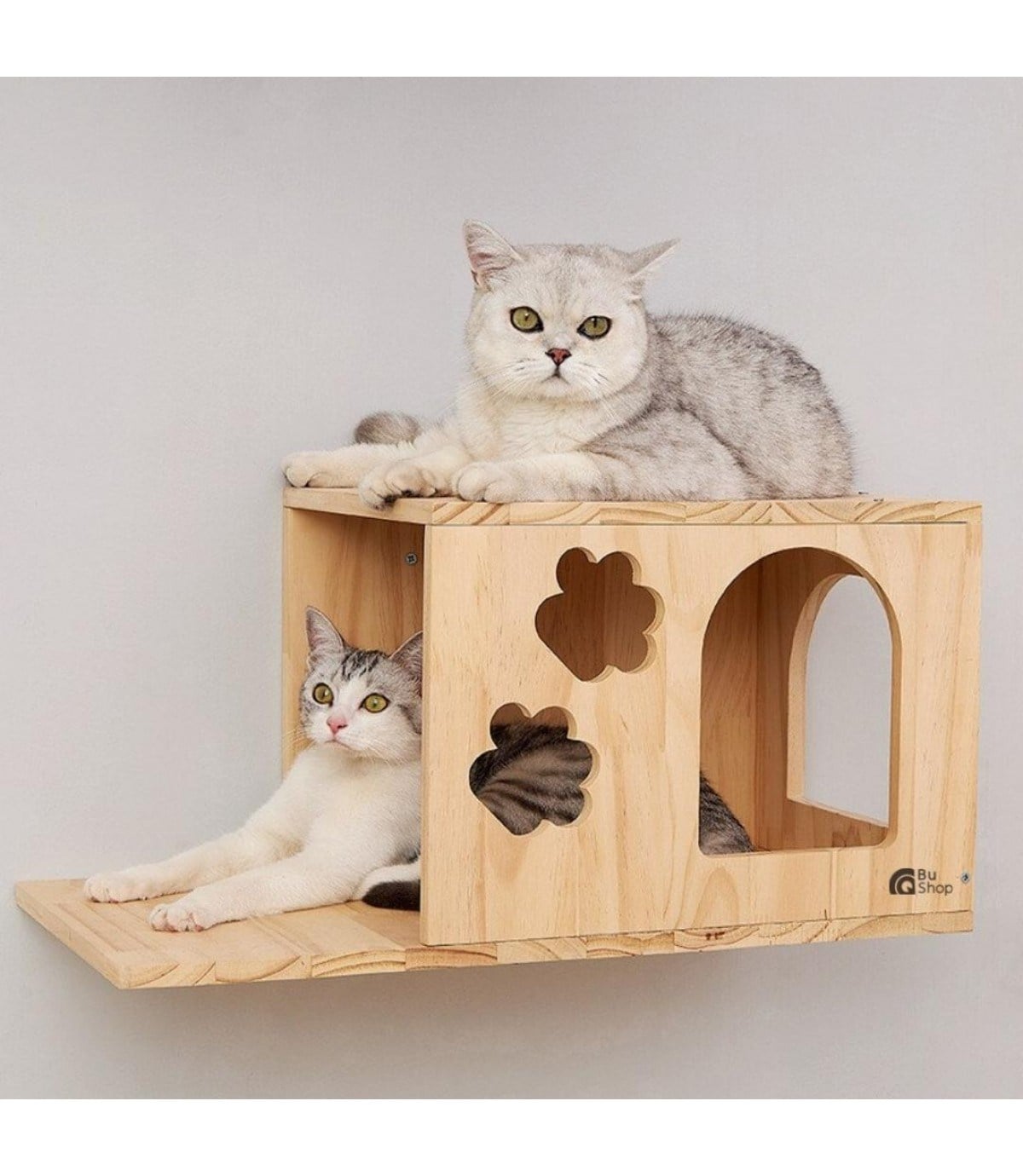 Kedi evi, Kedi evi ahşap, Kedi evi tırmalama, Kedi duvar evi, Ahşap Kedi Evi, BuShop Modern Ahşap Kedi Evi, Cat Miyu Serisi