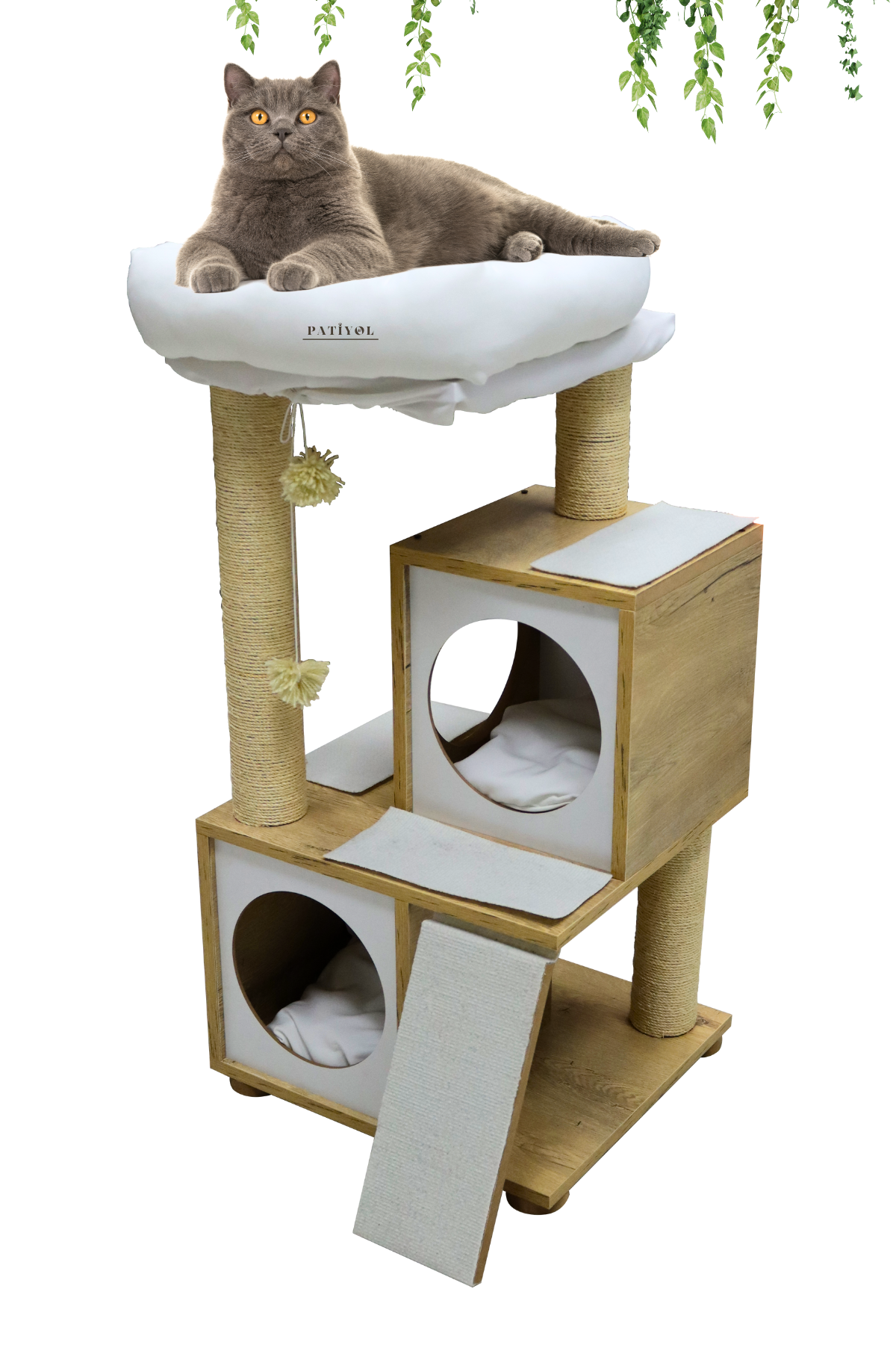 Kedi evi Kedi yatağı Kedi Tırmalama Evi Patiyol Modern Loft Kedi Oyun Evi