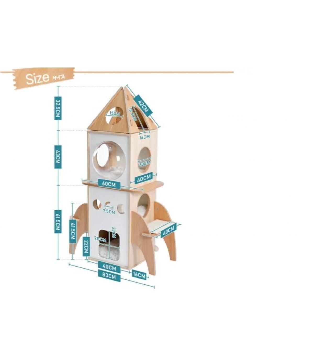 Kedi evi  kulesi kediler için özel bir yaşam alanı BuShop üç katlı kedi evi  Lüx kedi evi  Füze