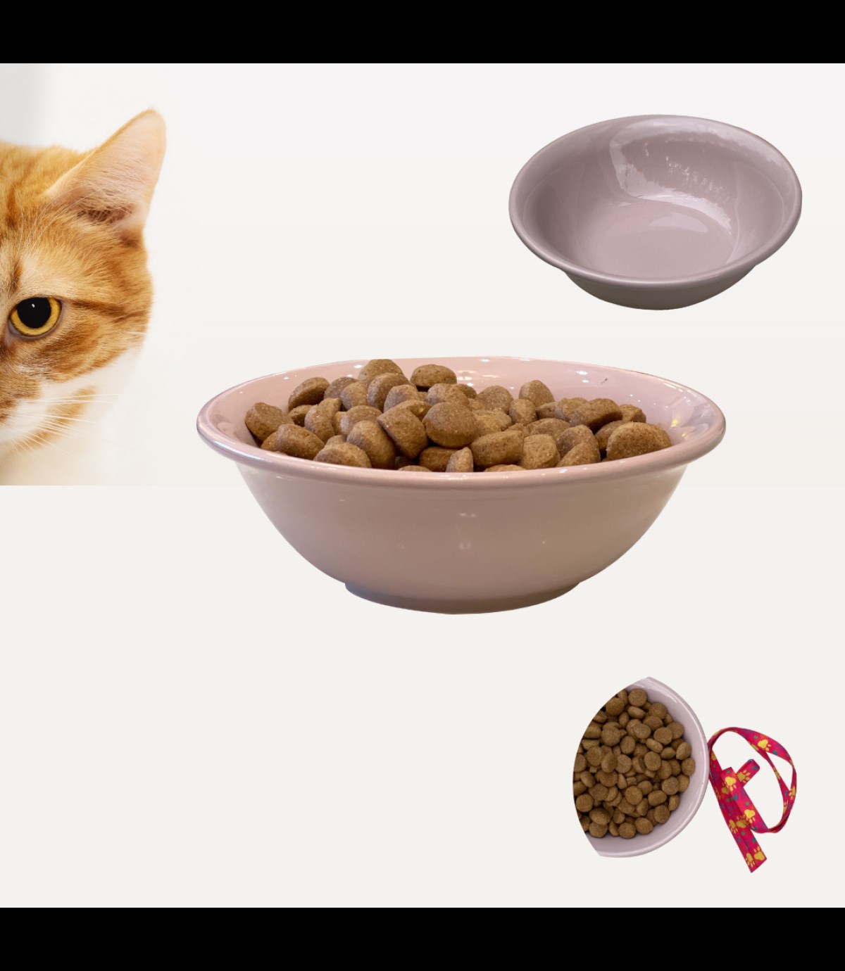 Kedi köpek mama kasesi Tekli 14,5cm Seramik Yüksek Kalite Flamingo Serisi