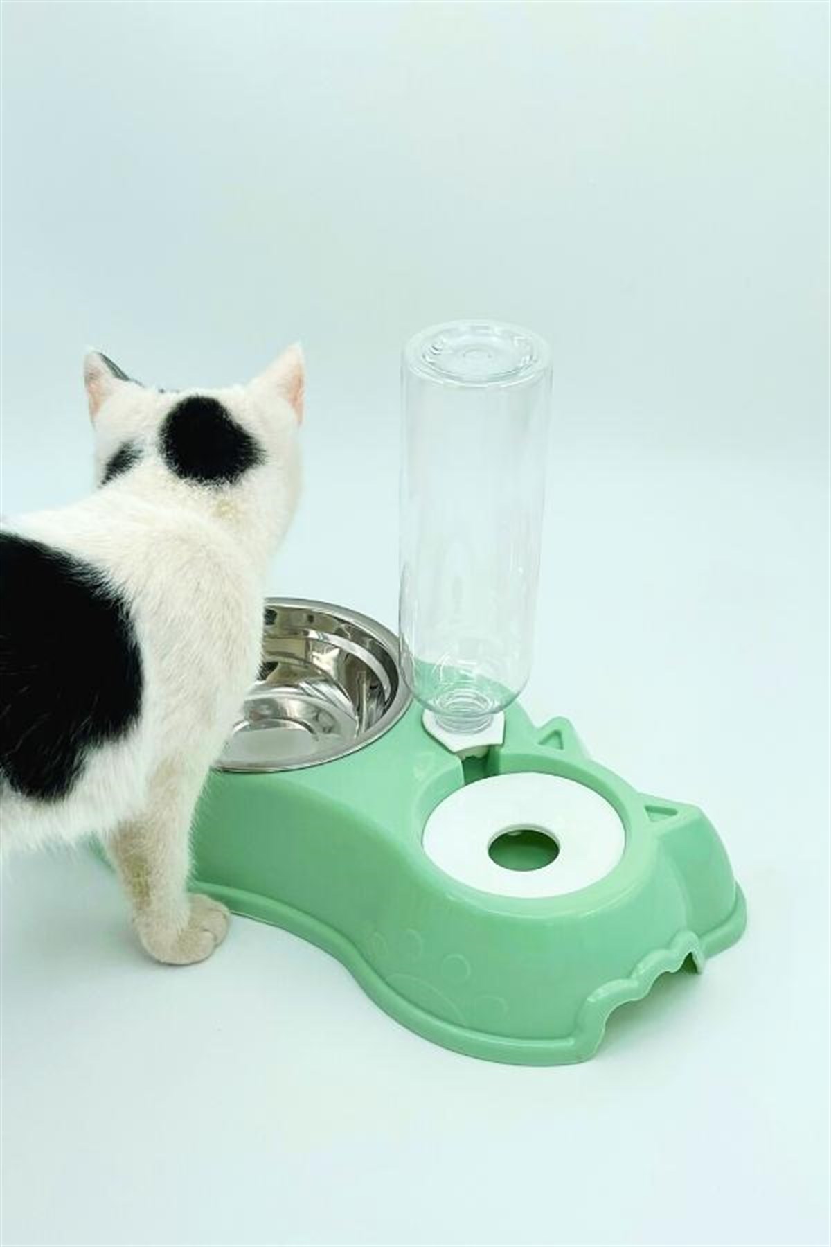 Kedi  Köpek Mama ve Su Kabı  BuShop Otomatik Su Sebili Yeşil