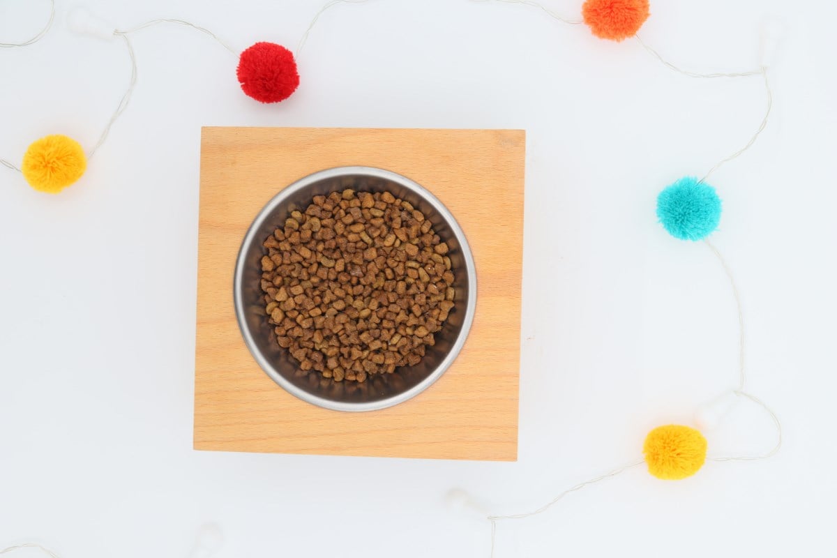 Kedi Köpek Mama Ve Su Kabı-Kaliteli Çelik Tekli Kase Hediyeli-Kontraplak Ahşap-BuShop Yumak 