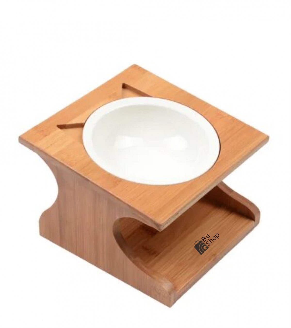 Kedi Köpek Mama ve Su kabı Melamin Kırılmaz Tek kase Kontrplak Ahşap BuShop Katya