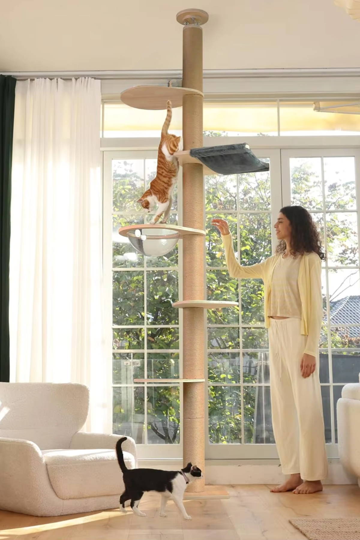 Kedi Kulesi ve Kedi Tırmalama Ağacı Bushop Kedi Tırmalama Direği Planet Serisi