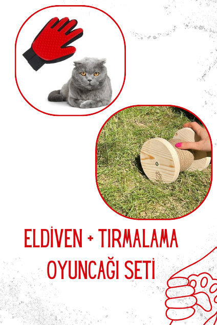 Kedi oyuncağı, kedi tırmalama,kedi tırmalama tahtası, ,tüy toplama eldiveni,kedi fırçası,kedi kırmızı fırçası ve tarağı 2 li ithal set