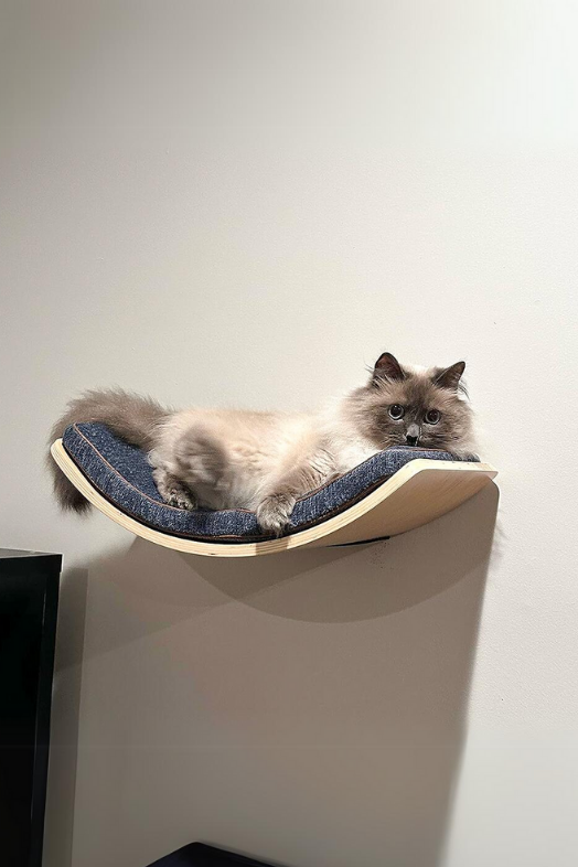 Kedi parkuru kedi yatağı kedi evi kedi duvar tırmanma oyun seti half moon modeli