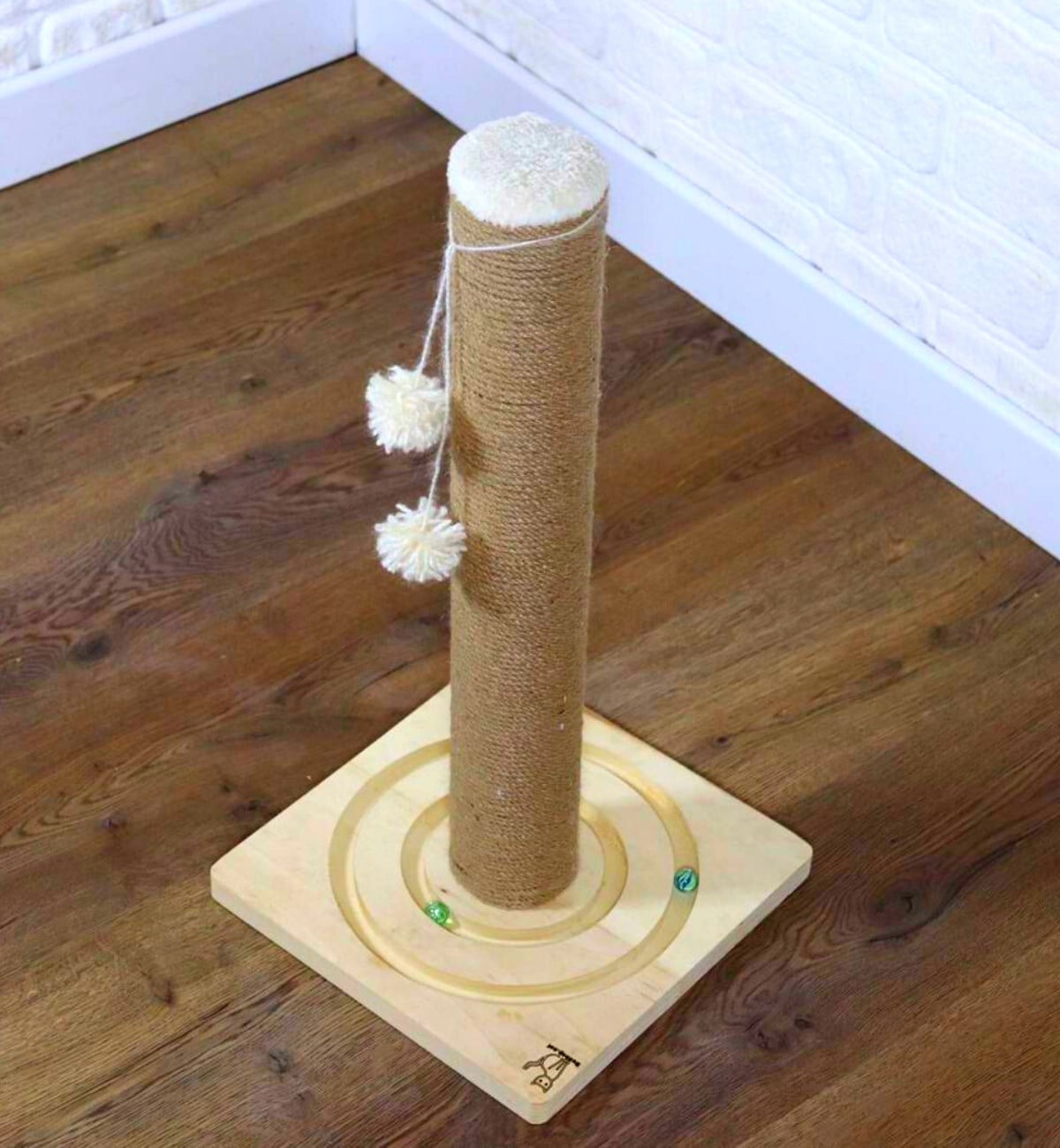 Kedi tırmanma tahtası Kedi tırmalama tahtası  55cm, Doğal Ahşap, Premium Kalite Kahverengi